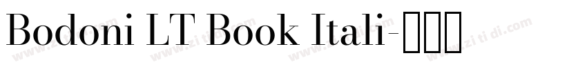 Bodoni LT Book Itali字体转换